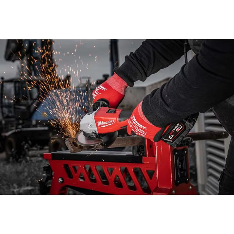Máy mài góc Milwaukee M18 BLSAG100X dùng Pin 18V, đường kính lưỡi 100mm, công tắc trượt