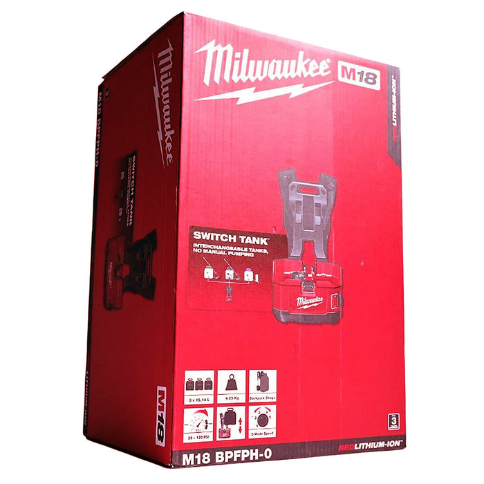 Máy phun thuốc Milwaukee M18 BPFPH dùng Pin 18V, dung tích 15 Lít