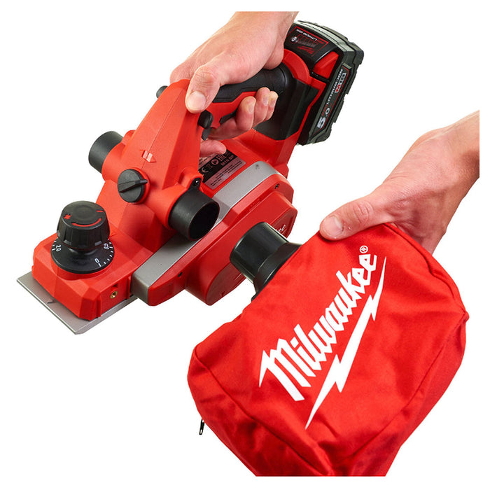 Máy bào Milwaukee M18 BP dùng Pin 18V, bề rộng đường bào 82mm