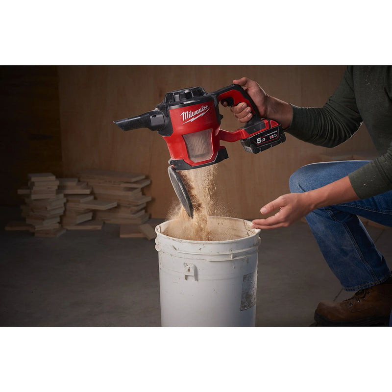 Máy hút bụi cầm tay Milwaukee M18 CV dùng Pin 18V, dung tích 1.1 Lít, bộ lọc HEPA ( Hút khô )