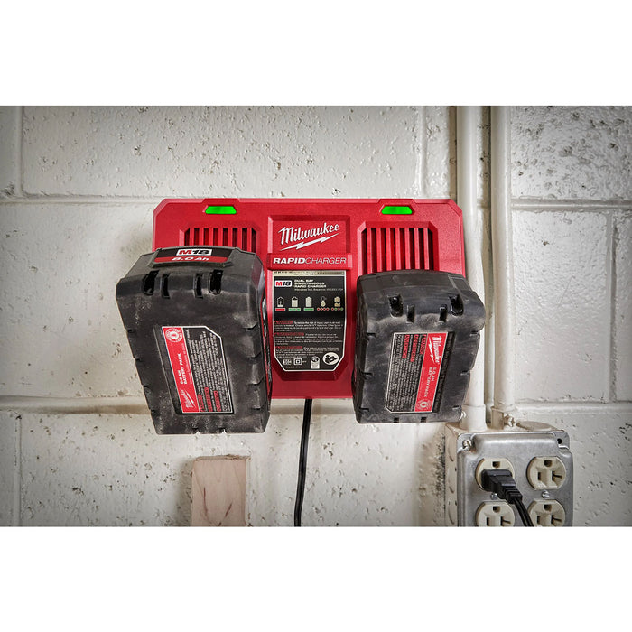 Đế sạc nhanh 2 cổng Rapid Charge Milwaukee M18 DFC dùng cho Pin 18V
