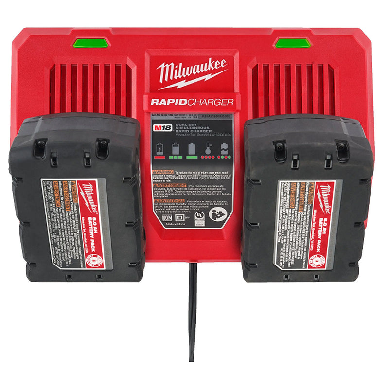 Đế sạc nhanh 2 cổng Rapid Charge Milwaukee M18 DFC dùng cho Pin 18V