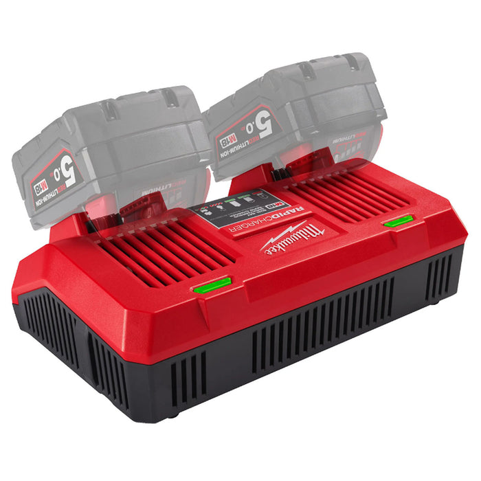 Đế sạc nhanh 2 cổng Rapid Charge Milwaukee M18 DFC dùng cho Pin 18V