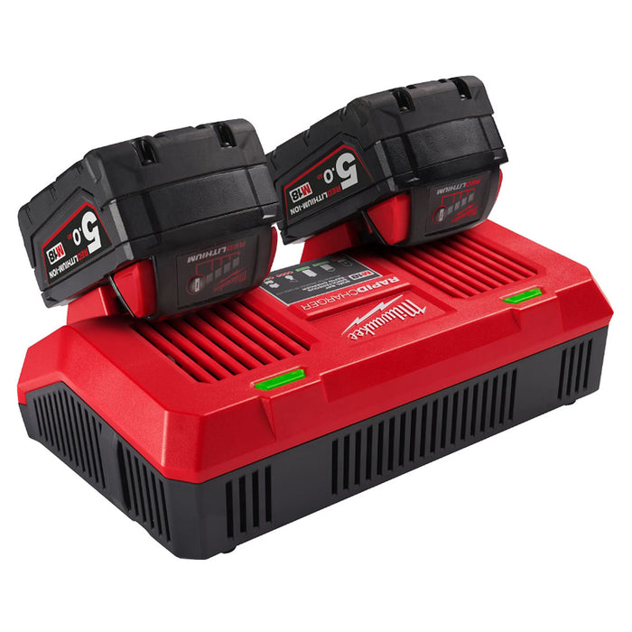 Đế sạc nhanh 2 cổng Rapid Charge Milwaukee M18 DFC dùng cho Pin 18V