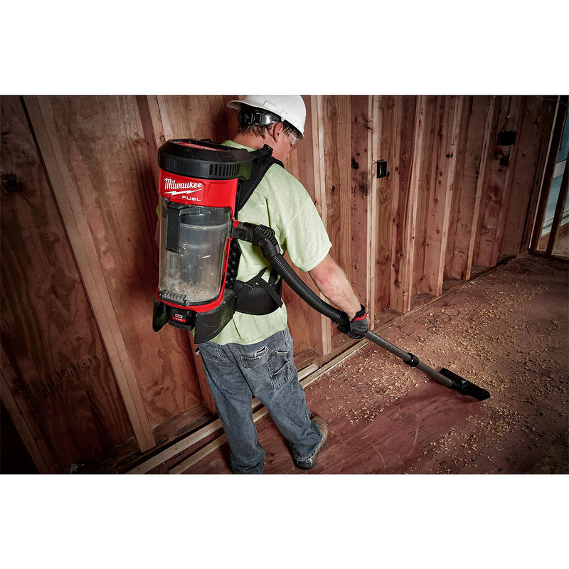 Máy hút bụi đeo vai Milwaukee M18 FBPV dùng Pin 18V, dung tích 3.9 lít, bộ lọc HEPA ( Hút khô )
