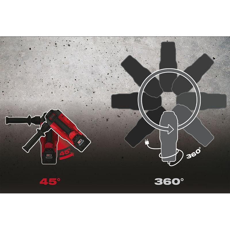 Máy khoan bê tông 3 chức năng Milwaukee M18 FHM dùng Pin 18V, khả năng khoan 45mm, đuôi gài SDS-Max