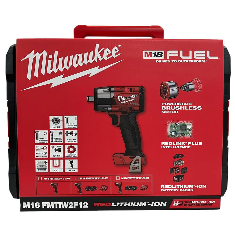 Máy siết bu lông Milwaukee M18 FMTIW2F12 dùng Pin 18V, cốt 1/2 inch