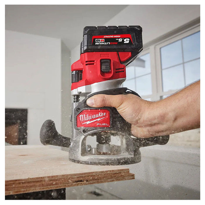 Máy phay Milwaukee M18 FR12 dùng Pin 18V, chấu bóp 1/4 inch, 1/2 inch, 6mm, 8mm, 12mm