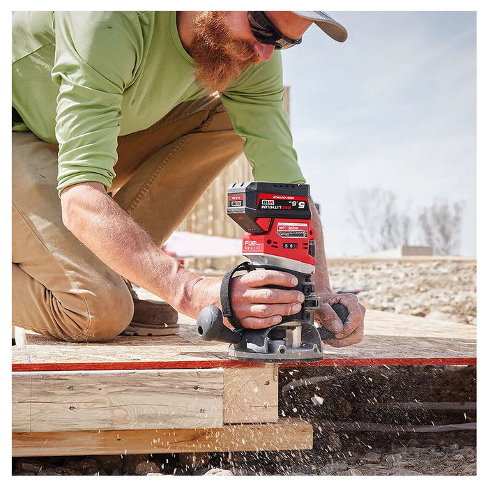 Máy phay Milwaukee M18 FR12 dùng Pin 18V, chấu bóp 1/4 inch, 1/2 inch, 6mm, 8mm, 12mm