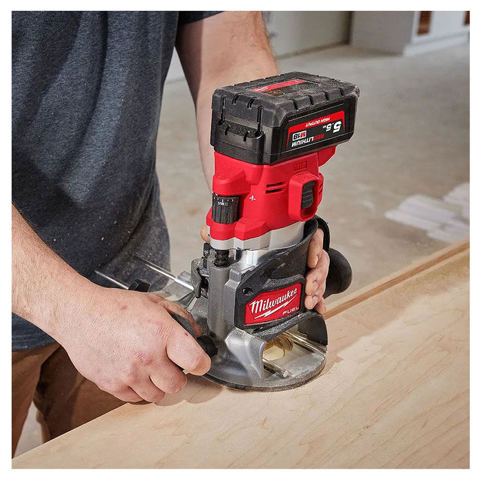 Máy phay Milwaukee M18 FR12 dùng Pin 18V, chấu bóp 1/4 inch, 1/2 inch, 6mm, 8mm, 12mm