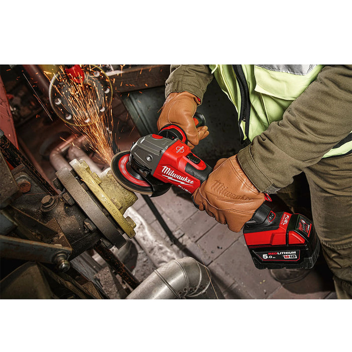 Máy mài góc Milwaukee M18 FSAGV100XB dùng Pin 18V, đường kính lưỡi 100mm công tắc trượt