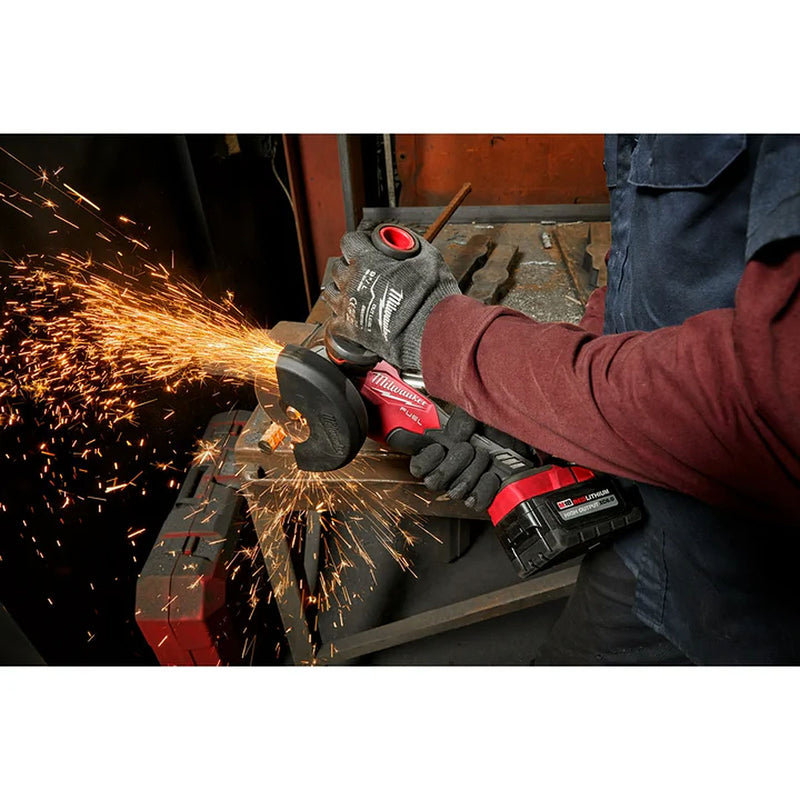 Máy mài góc Milwaukee M18 FSAGV100XPDB dùng Pin 18V, đường kính lưỡi 100mm, công tắc bóp