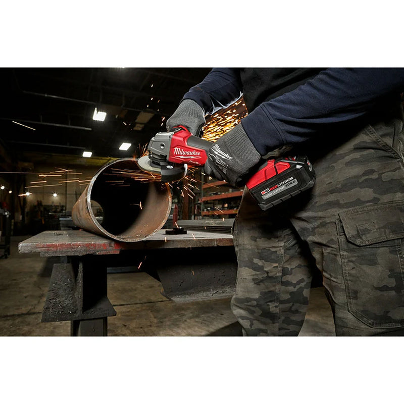 Máy mài góc Milwaukee M18 FSAGV100XPDB dùng Pin 18V, đường kính lưỡi 100mm, công tắc bóp