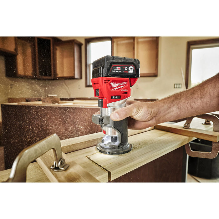 Máy phay Milwaukee M18 FTR dùng Pin 18V, chấu bóp 6mm và 6.35mm (1/4 inch)