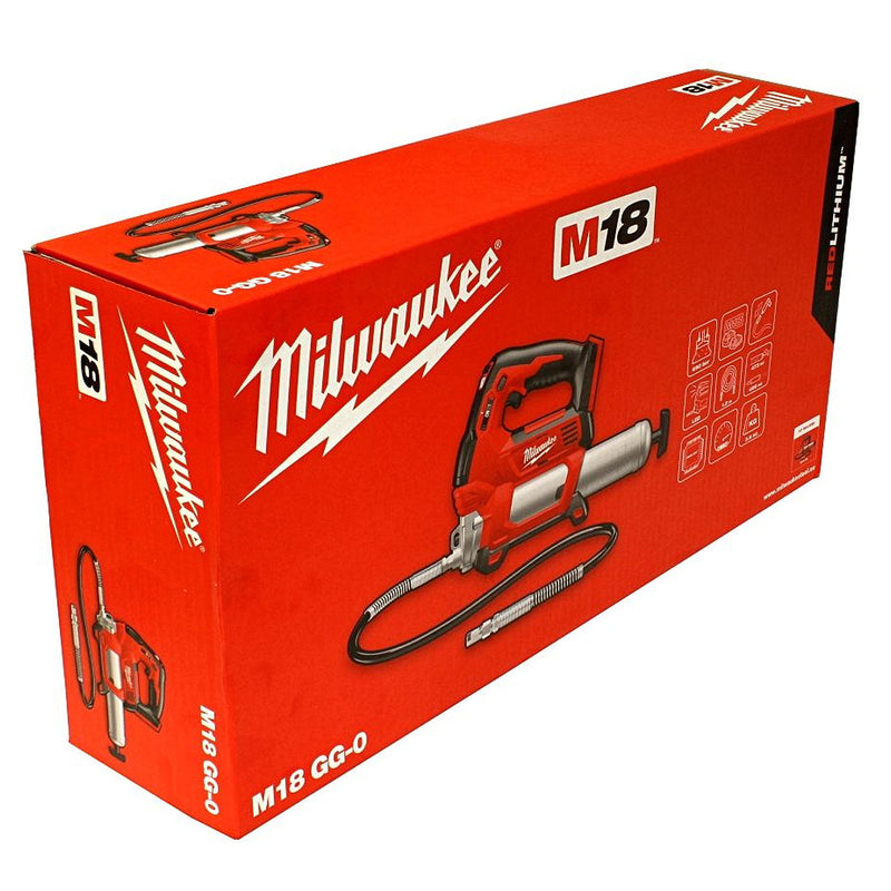 Máy bơm mỡ Milwaukee M18 GG dùng Pin 18V, áp suất bơm 690 bar