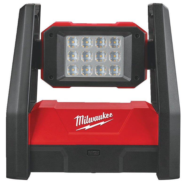 Đèn LED công trường Milwaukee M18 HAL dùng Pin 18V hoặc điện 220V/AC,  độ sáng 3,000lm