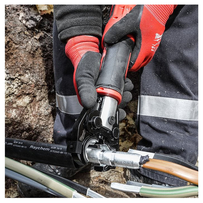 Mấy bấm cose thủy lực Milwaukee M18 HCCT dùng Pin 18V, lực bấm 6 tấn ( 53 kN ), công nghệ ONE-KEY