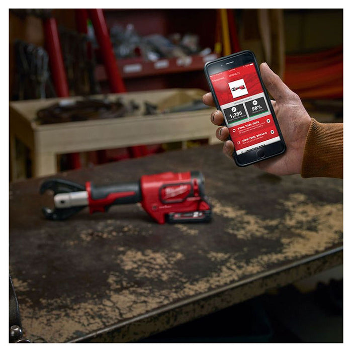 Mấy bấm cose thủy lực Milwaukee M18 HCCT dùng Pin 18V, lực bấm 6 tấn ( 53 kN ), công nghệ ONE-KEY