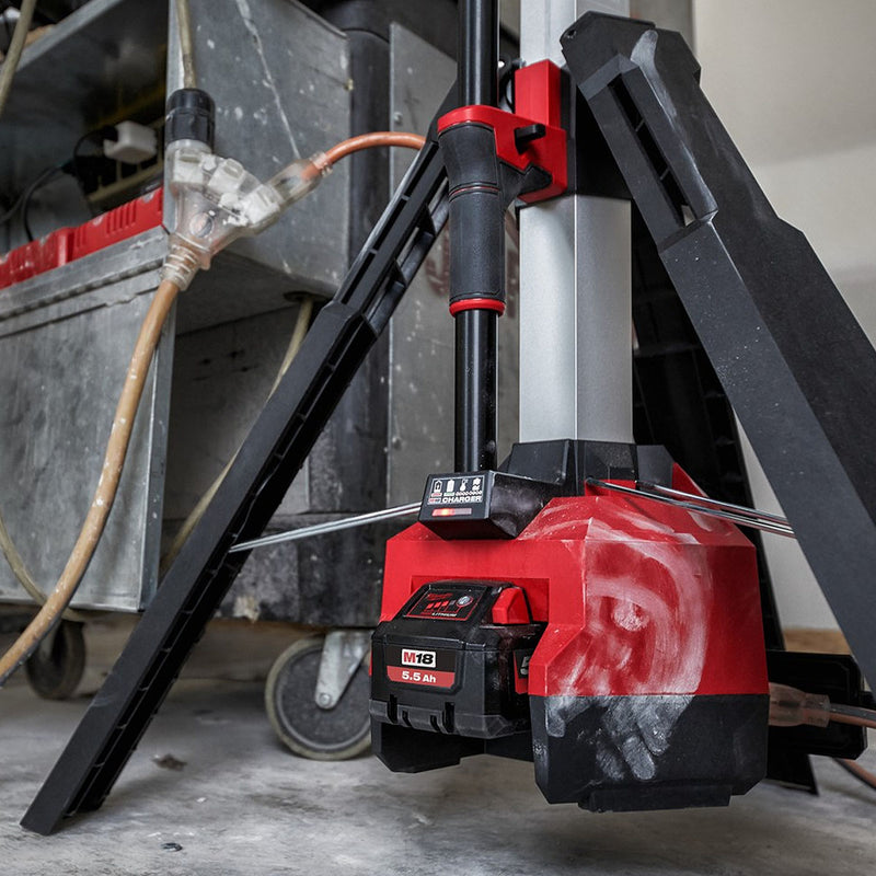 Đèn LED công trường hiệu suất cao Milwaukee M18 HOSALC dùng Pin 18V hoặc dùng điện 110 - 220V/AC, độ sáng 6,000lm