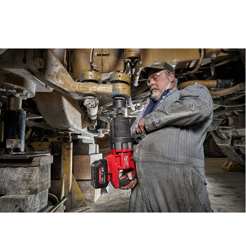 Máy siết bu lông Milwaukee M18 ONEFHIWF1DS dùng Pin 18V, cốt 1 inch loại nòng ngắn, công nghệ ONE-KEY
