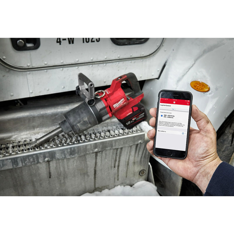 Máy siết bu lông Milwaukee M18 ONEFHIWF1D dùng Pin 18V, cốt 1 inch loại nòng dài, công nghệ ONE-KEY