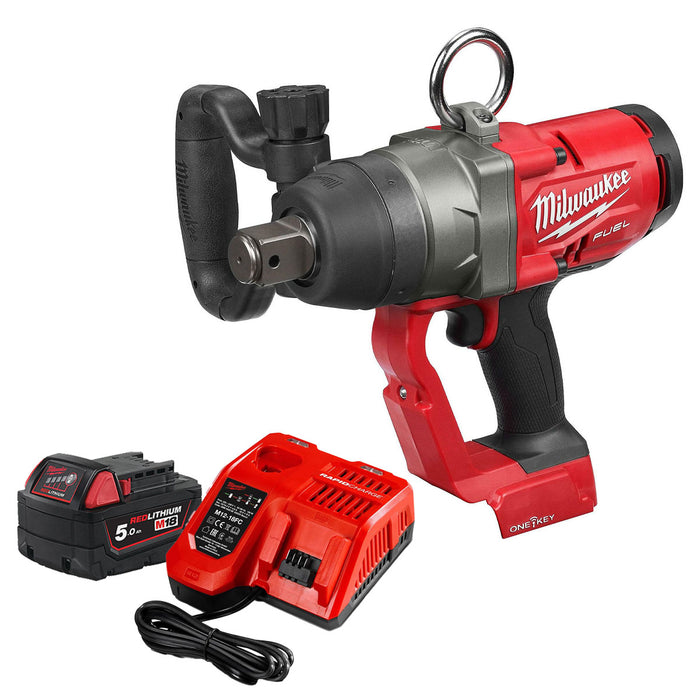 Bộ Combo Máy siết bu lông Milwaukee M18 ONEFHIWF1 kèm 1 Pin 5.0Ah và 1 sạc nhanh M12-18FC