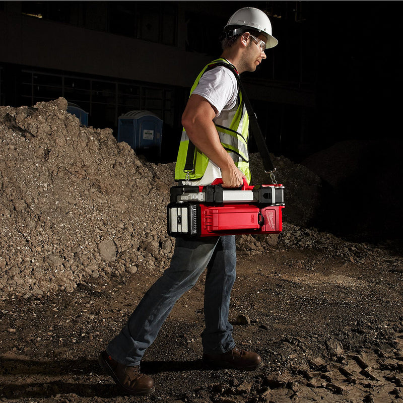 Đèn LED công trường Milwaukee M18 ONERSAL dùng Pin 18V x2, độ sáng 5,400lm, công nghệ ONE-KEY