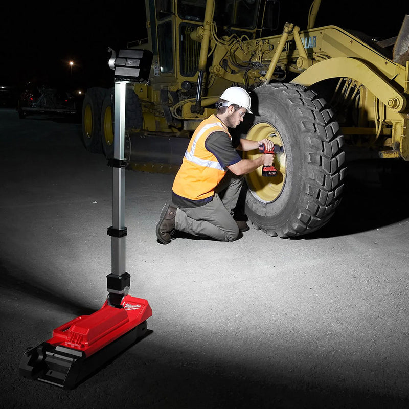 Đèn LED công trường Milwaukee M18 ONERSAL dùng Pin 18V x2, độ sáng 5,400lm, công nghệ ONE-KEY