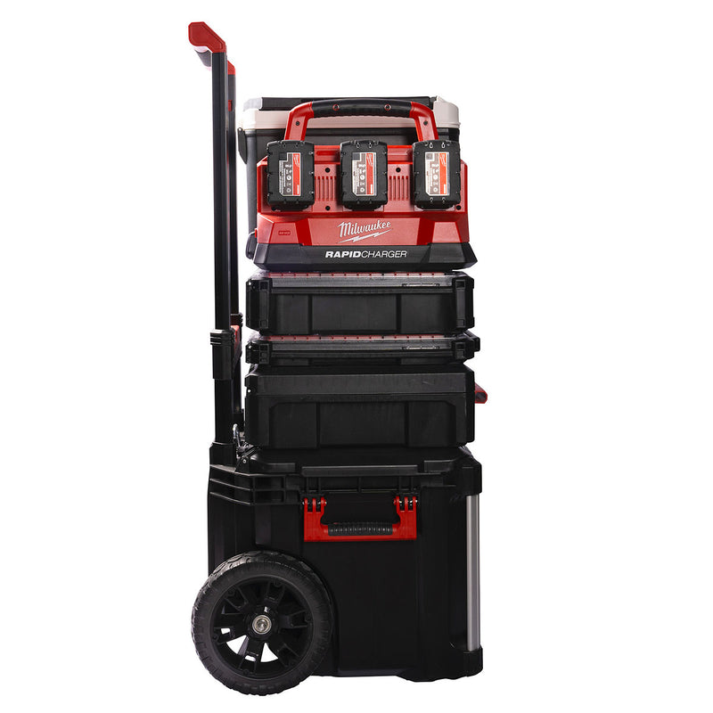 Đế sạc nhanh 6 cổng, tích hợp cổng sạc USB-A Rapid Charge Milwaukee M18 PC6 dùng cho Pin 18V