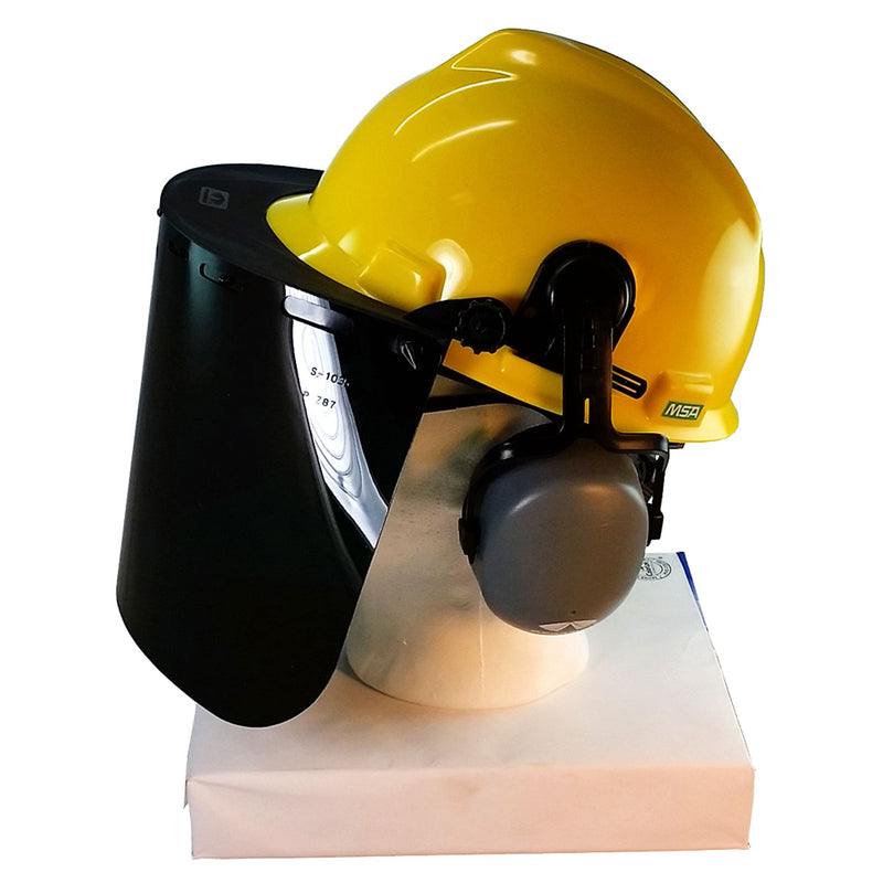 Nón bảo hộ MSA V-Gard hệ thống treo 4 điểm Fas-Trac III, điều chỉnh bằng núm vặn