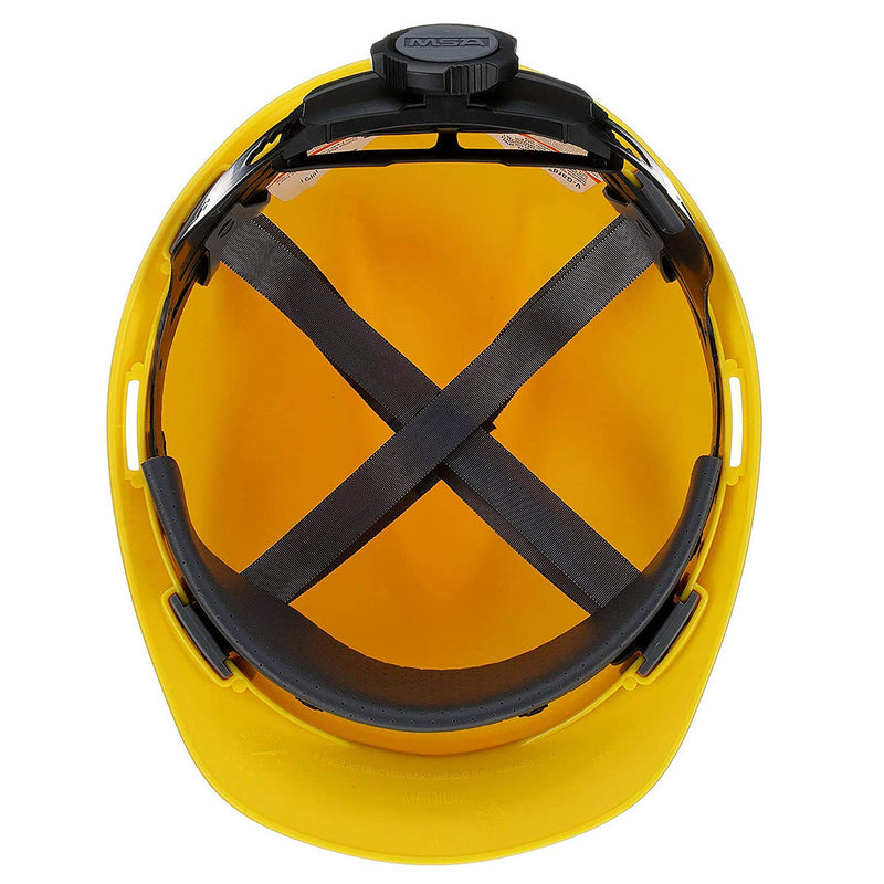 Nón bảo hộ MSA V-Gard hệ thống treo 4 điểm Fas-Trac III, điều chỉnh bằng núm vặn