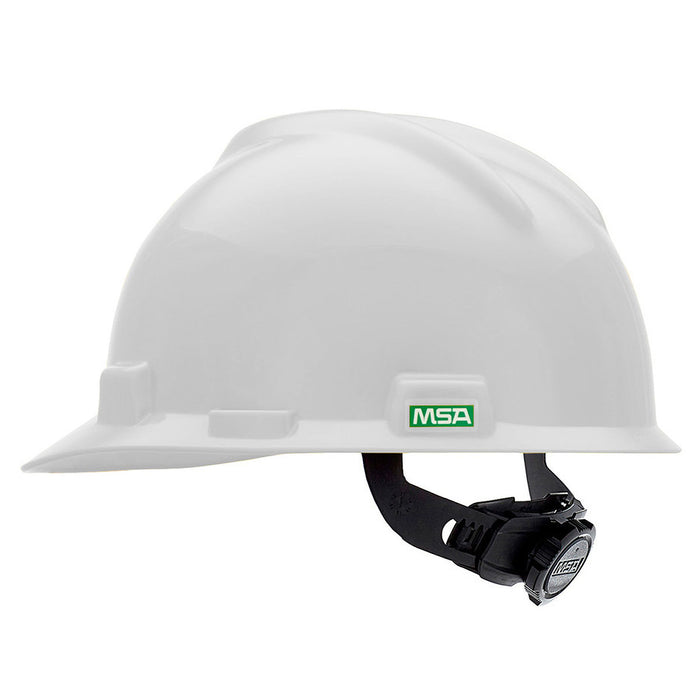 Nón bảo hộ MSA V-Gard hệ thống treo 4 điểm Fas-Trac III, điều chỉnh bằng núm vặn