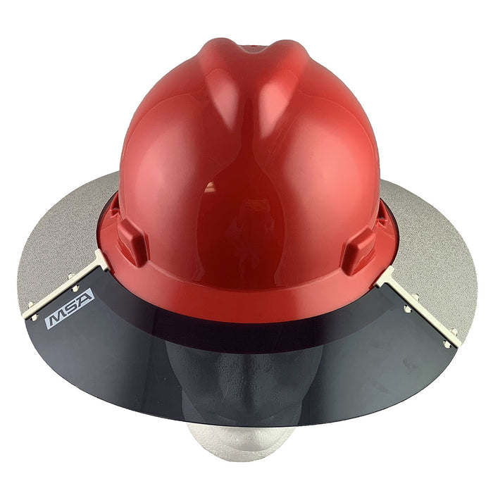 Nón bảo hộ, vành rộng MSA V-Gard hệ thống treo 4 điểm Fas-Trac III, điều chỉnh bằng núm vặn