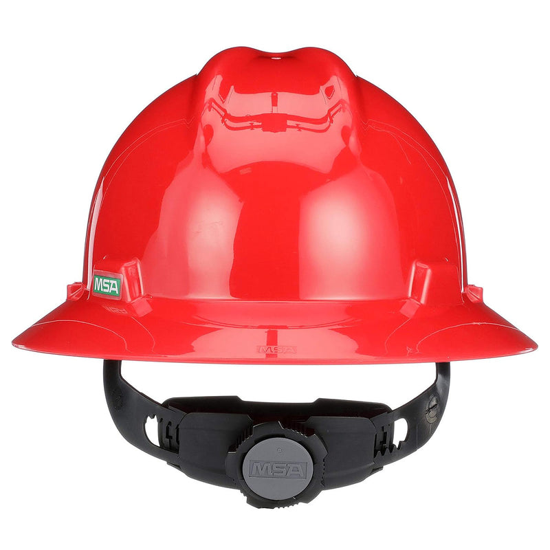 Nón bảo hộ, vành rộng MSA V-Gard hệ thống treo 4 điểm Fas-Trac III, điều chỉnh bằng núm vặn