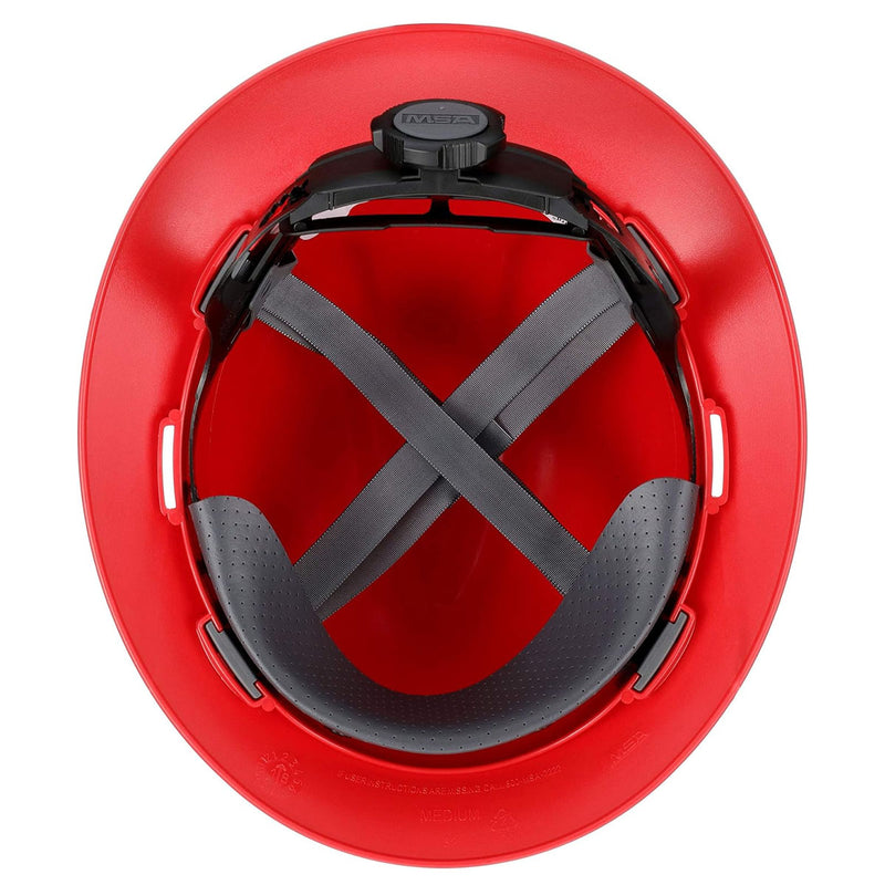 Nón bảo hộ, vành rộng MSA V-Gard hệ thống treo 4 điểm Fas-Trac III, điều chỉnh bằng núm vặn