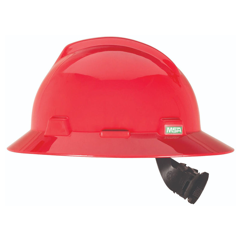 Nón bảo hộ, vành rộng MSA V-Gard hệ thống treo 4 điểm Fas-Trac III, điều chỉnh bằng núm vặn
