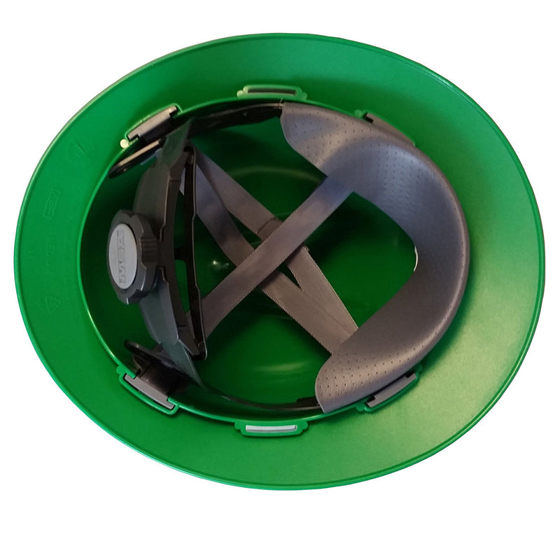 Nón bảo hộ, vành rộng MSA V-Gard hệ thống treo 4 điểm Fas-Trac III, điều chỉnh bằng núm vặn