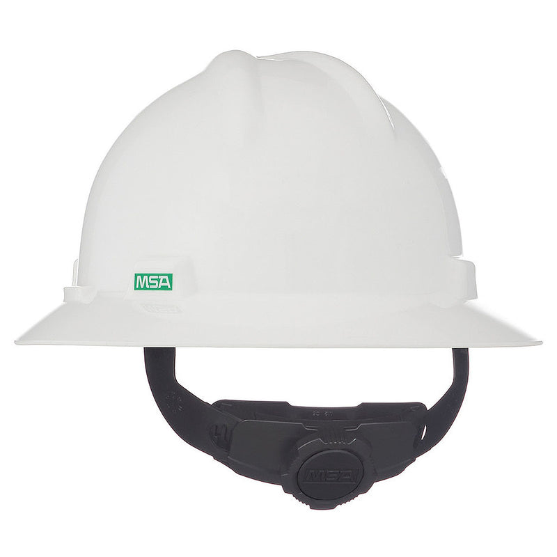 Nón bảo hộ, vành rộng MSA V-Gard hệ thống treo 4 điểm Fas-Trac III, điều chỉnh bằng núm vặn