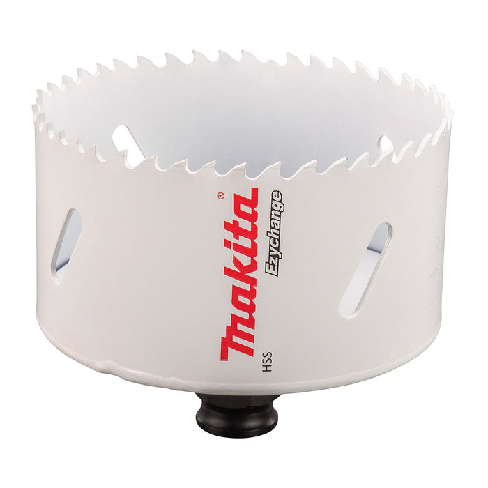 Mũi khoét lỗ dòng tháo lắp nhanh Ezychange Makita kích thước từ 16mm-152mm dùng cho Inox, gỗ chất liệu HSS-BiM