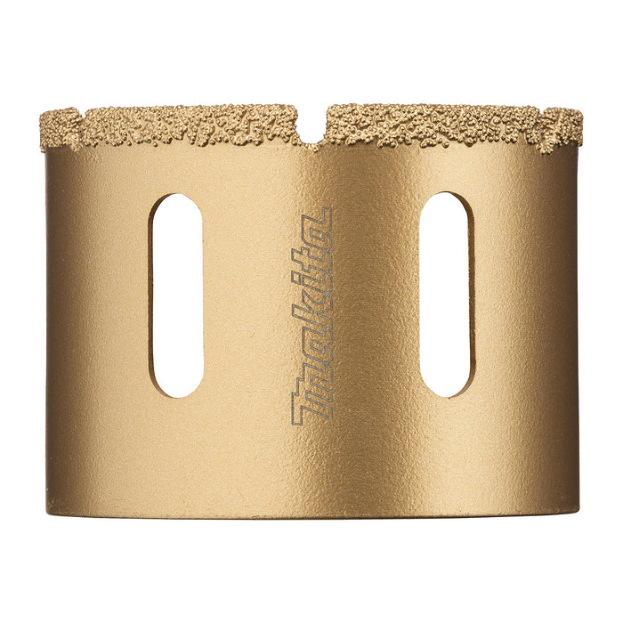 Mũi khoét lỗ kim cương có rãnh thoát bụi Makita đường kính mũi 16mm-68mm ( Không kèm đuôi và mũi định tâm )