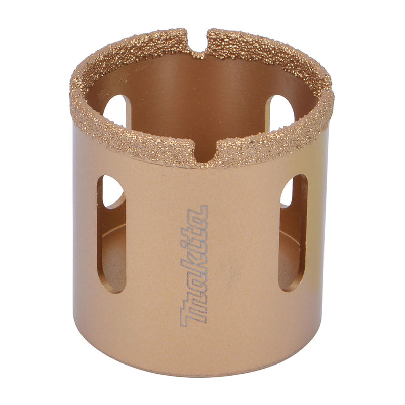 Mũi khoét lỗ kim cương có rãnh thoát bụi Makita đường kính mũi 16mm-68mm ( Không kèm đuôi và mũi định tâm )