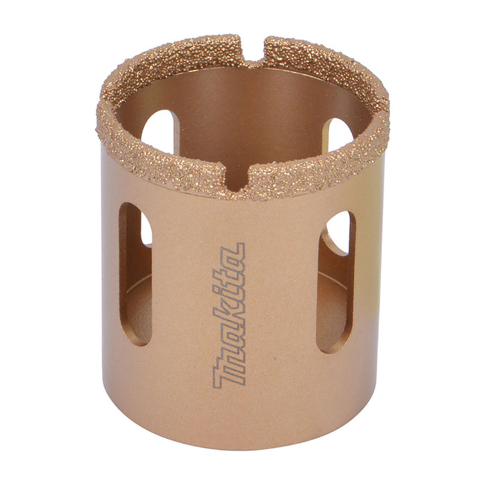 Mũi khoét lỗ kim cương có rãnh thoát bụi Makita đường kính mũi 16mm-68mm ( Không kèm đuôi và mũi định tâm )