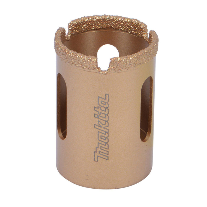 Mũi khoét lỗ kim cương có rãnh thoát bụi Makita đường kính mũi 16mm-68mm ( Không kèm đuôi và mũi định tâm )