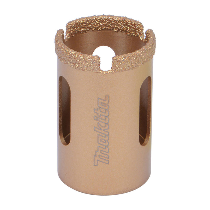 Mũi khoét lỗ kim cương có rãnh thoát bụi Makita đường kính mũi 16mm-68mm ( Không kèm đuôi và mũi định tâm )