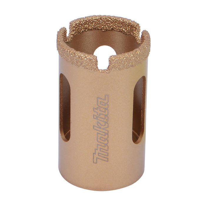 Mũi khoét lỗ kim cương có rãnh thoát bụi Makita đường kính mũi 16mm-68mm ( Không kèm đuôi và mũi định tâm )