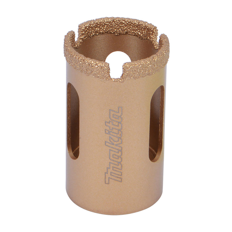 Mũi khoét lỗ kim cương có rãnh thoát bụi Makita đường kính mũi 16mm-68mm ( Không kèm đuôi và mũi định tâm )