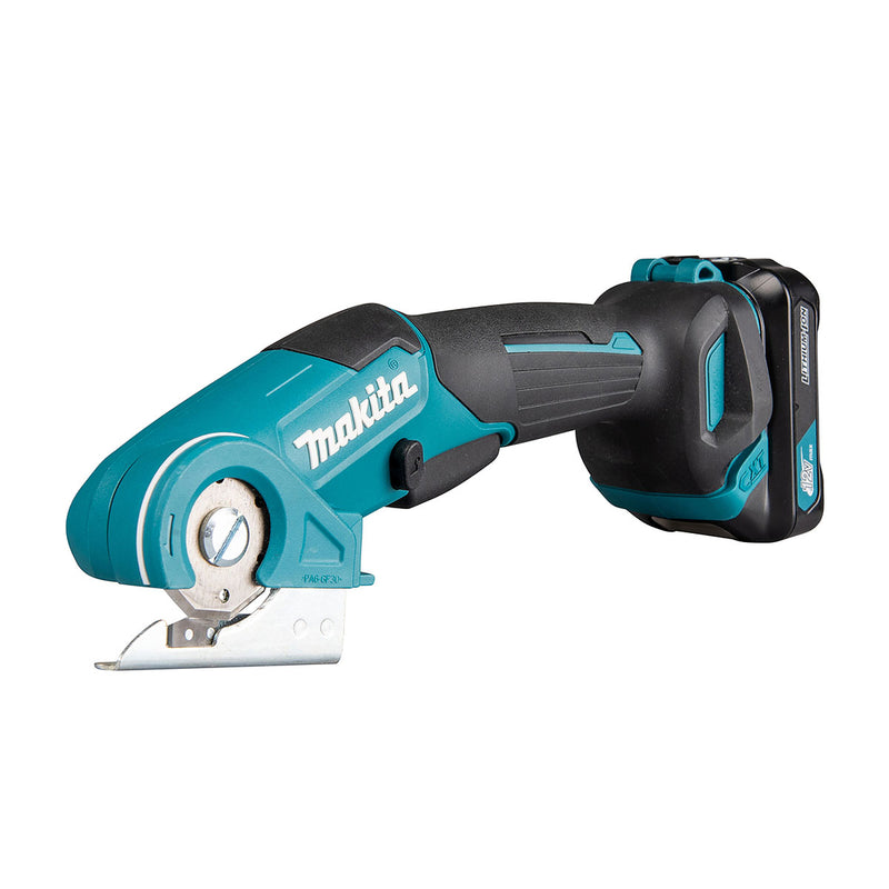 Máy cắt thảm, da, bạt và vật liệu mềm Makita CP100D dùng Pin 12Vmax CXT khả năng cắt tối đa 6mm