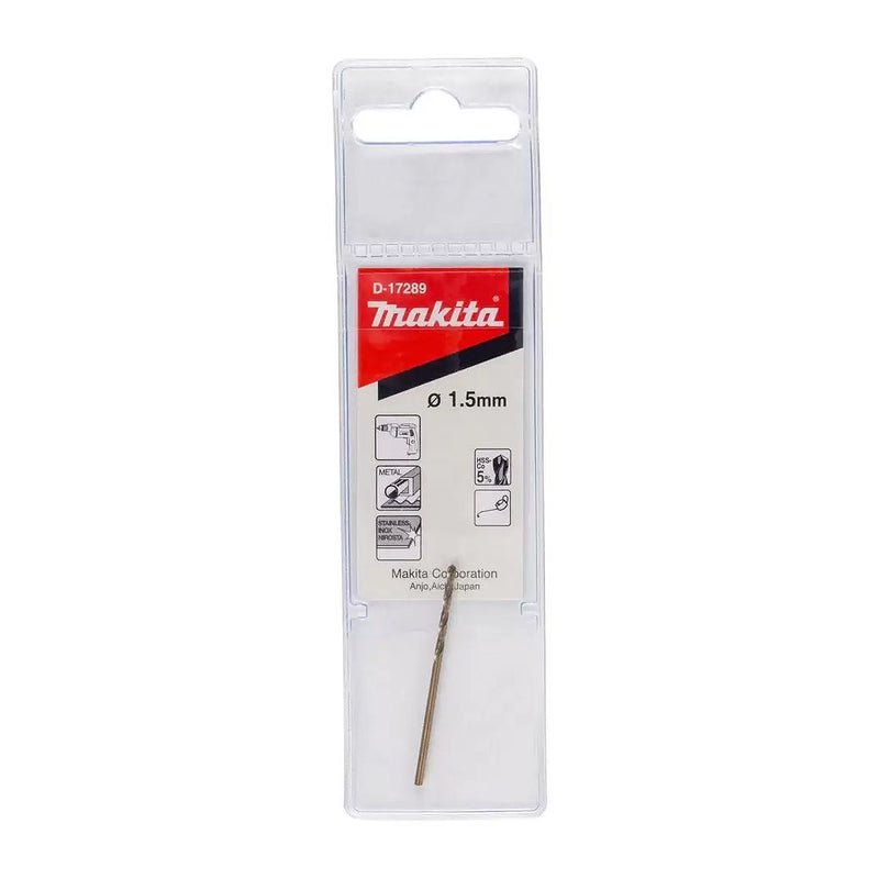 Mũi khoan kim loại, Inox HSS-Co 5% Makita, đuôi tròn, kích thước từ 1.5mm - 13mm, 1 mũi/hộp