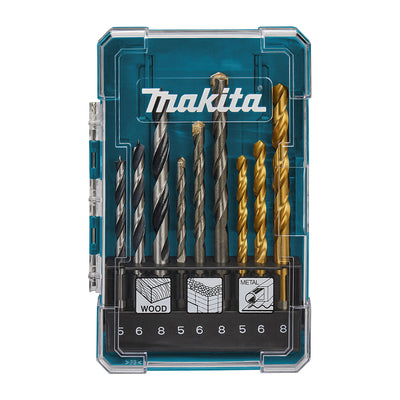Bộ 9 mũi khoan tường, kim loại và gỗ đuôi trơn Makita D-71962