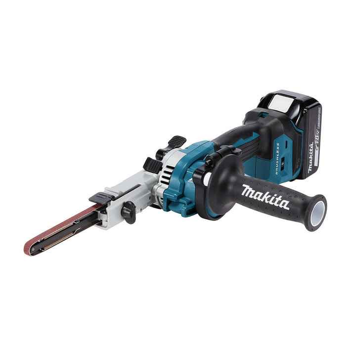 Máy chà nhám băng Makita DBS180 chiều dài dây bằng 533mm dùng Pin 18V LXT